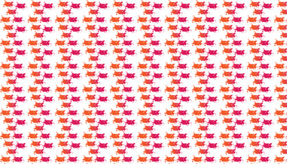 Abstract colorful seamless pattern featuring a repeating design of ornate stylized shapes on white background