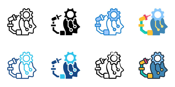 Biomedical Implant icon set multiple style collection 
