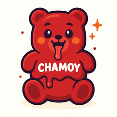 Cute Cartoon Gummy Bear Candy Vector Illustration