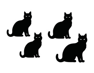 Cat Silhouette Vector Art, Intricate Powerful and Ready for Print or Web, Sharp Details. Strong Identity. Timeless Design, Symbolize Strength 