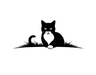 Cat Silhouette Vector Art, Intricate Powerful and Ready for Print or Web, Sharp Details. Strong Identity. Timeless Design, Symbolize Strength 