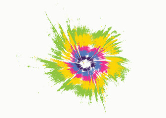 Psychedelic Tie Dye. Rainbow Tie Dye Swirl. Seamless Hippie Background. Rainbow Vector Dyed Repeat. Colorful Tie Dye Pattern. Rainbow Circle Hippie Peace.eps