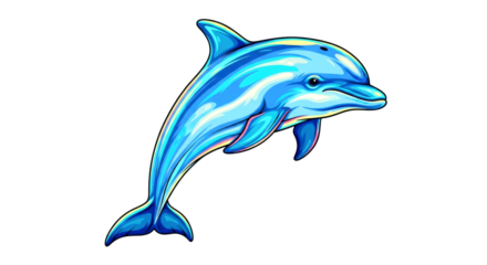 oceanic dolphin leap a vibrant marine mammal illustration