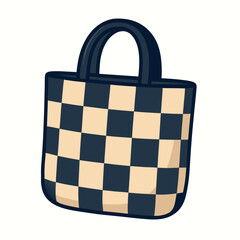 Trendy Tote Shopping Bag Vector Illustration