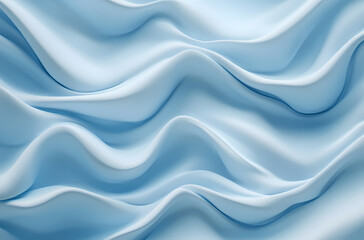 Fototapeta premium Abstract Light Blue Flowing Fabric Texture