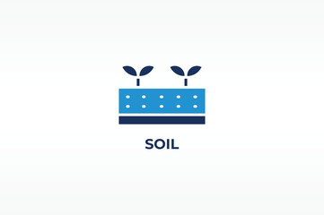Fototapeta premium SOIL vector, icon or logo sign isolated symbol illustration