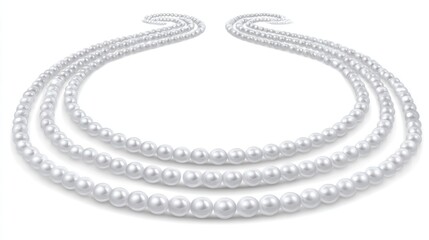 Obraz premium Triple strand pearl necklace, elegant design