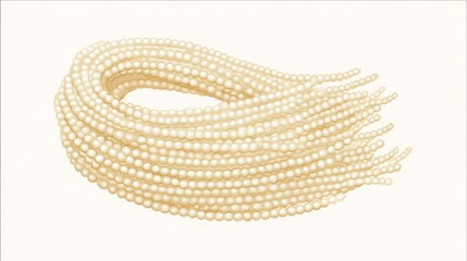 Cream-colored beaded necklace