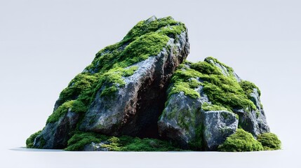 Natural moss plants display green