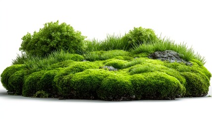 Natural moss plants display green