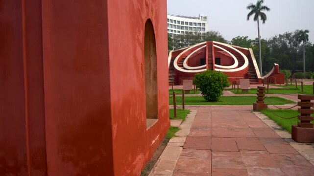 Architectural marvel of Jantar Mantar in Delhi, India