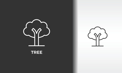 Tree Vector, Icon Or Logo Sign Isolated Symbol Illustration