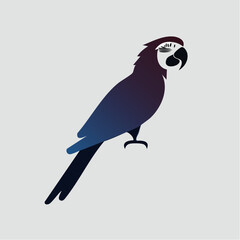 Fototapeta premium Colorful Parrot Silhouette Illustration