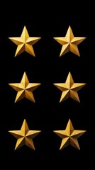 Obraz premium Gold Stars On Black Background