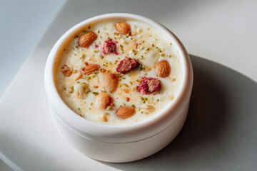 minimalist cookbook focused on soups featuring ar steps and blurred white text bars