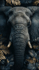 scarry elephant head wallpaper