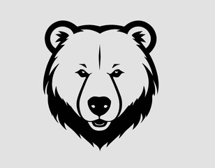 Black Bear Silhouette digital Art, Intricate Powerful and Ready for Print or Web, Sharp Details. Strong Identity. Timeless Design, Symbolize Strength, Courage, Logo 