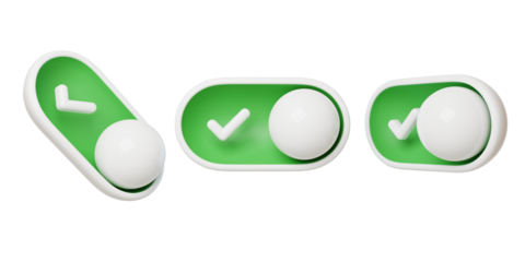 Switch controls turn on the disable switch button 3D