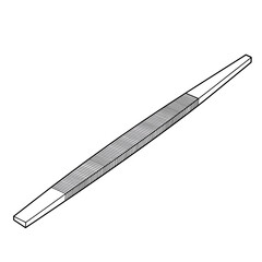 Hand File Tool Line Art Illustration