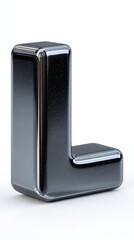 Metallic Dark Gray Letter L