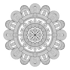 Fototapeta premium Mandala illustration design coloring page