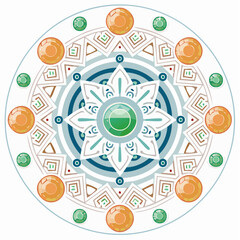 Colorful Circular Mandala Pattern Design