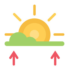 Sun rise vector icon