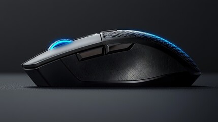 Close-up view of a modern wireless computer mouse.