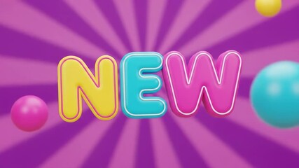 Colorful Animation of New Products Announcement