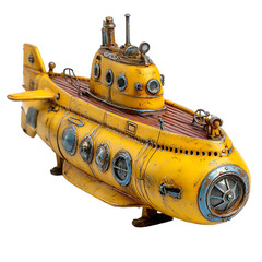 Vintage Yellow Submarine Model: A Steampunk Masterpiece