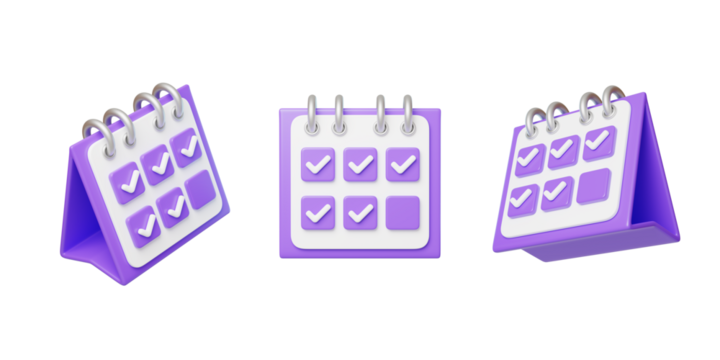 Calendar Tasks Check-in Completion Form Record 3D - Powered by Adobe