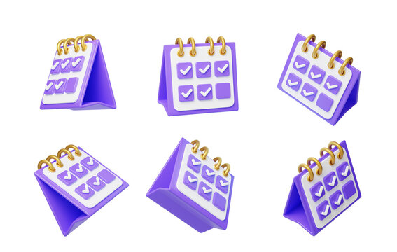 Calendar Tasks Check-in Completion Form Record 3D