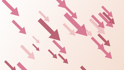 Concept Image of Downward Red Arrow