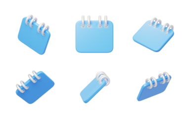 Office, study, student notebook 3D