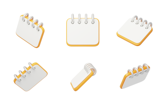 Office, study, student notebook 3D