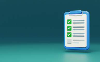 List Task Record Check Order Organization 3D