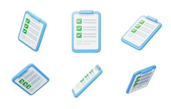 List Task Record Check Order Organization 3D