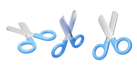 Scissors Stationery Tools Practical Hairdressing 3D