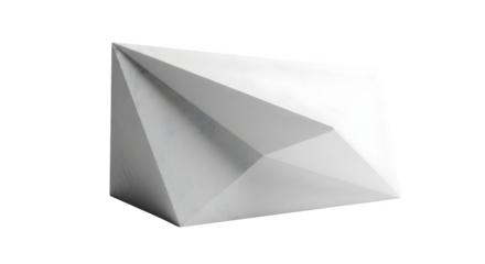 Geometric abstract shape isolated on transparent background with modern design