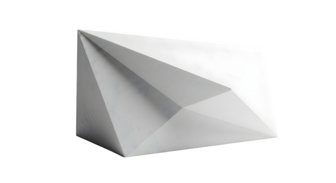 Geometric abstract shape isolated on transparent background with modern design