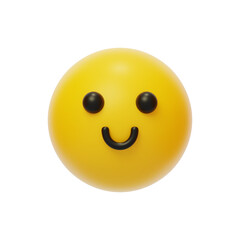 Smile emoji Social Emotion Response 3D