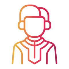 ethnic Line Gradient Icon