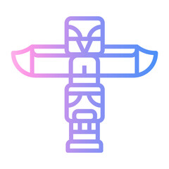 Obraz premium ethnic Line Gradient Icon