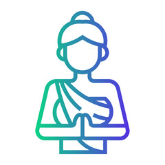 ethnic Line Gradient Icon