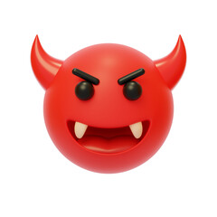 Anger Emoji Social Emotion Response 3D