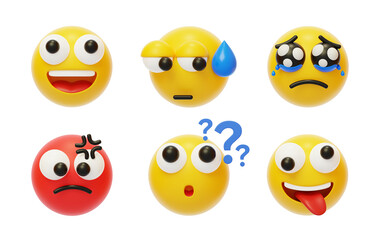 Chat Emoji Social Emotion Response 3D