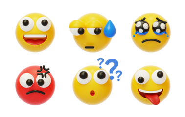 Chat Emoji Social Emotion Response 3D