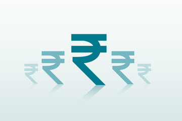 indian rupee sign banner for digital payment ecosystem