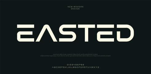 Easted modern stylish typography capital alphabet letter logo design