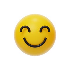 Smile emoji Social Emotion Response 3D